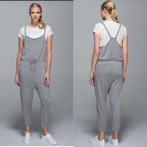 Lululemon Cabin Onesie Heathered Medium Grey Sz 6 Rayon Bamboo Cashmere